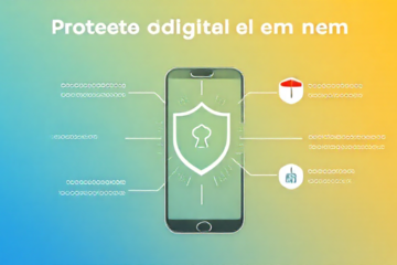 Imagem de um smartphone exibindo um aplicativo antivírus em ação, destacando cibersegurança.