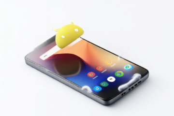 Imagem de um celular sendo otimizado e livre de vírus, simbolizando proteção e limpeza.