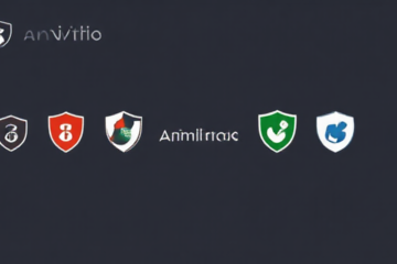 Imagem de um celular com ícones de segurança digital representando proteção de dados e uso de antivírus gratuito.