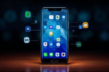 Imagem de um celular mostrando um aplicativo de limpeza de memória em ação.