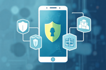 Imagem de um smartphone sendo verificado por um antivírus gratuito, mostrando proteção contra malware.