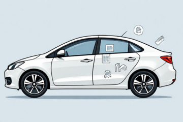 Imagem de carros novos e seminovos, representando opções de financiamento e leasing no mercado automotivo.