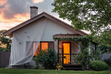 Imagem de repelentes, armadilhas e produtos de citronela para eliminar pernilongos.