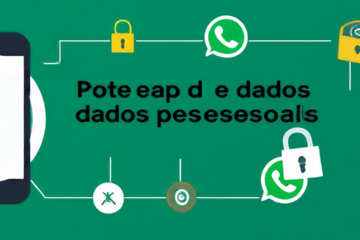 Imagem de um smartphone com ícones de segurança e otimização para WhatsApp.