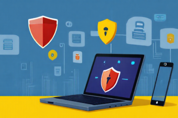 Imagem de um smartphone exibindo um aplicativo antivírus em funcionamento, destacando a proteção contra ameaças digitais.