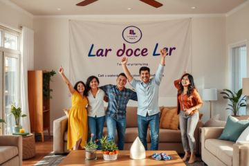 Programa Lar Doce Lar apresentado por Luciano Hulk, mostrando casas sendo reformadas para famílias merecedoras.