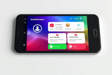 Imagem representativa de um aplicativo antivírus gratuito para celular, demonstrando segurança e proteção de dados.