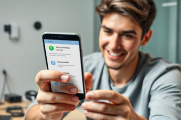 Imagem ilustrativa de um aplicativo de otimização e limpeza de celular gratuito.