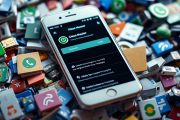 Imagem de aplicativos para limpeza de espaço no WhatsApp.