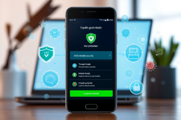 Imagem destacando aplicativos antivírus grátis para celular que removem ameaças e protegem contra vírus.
