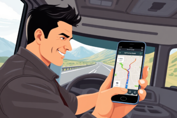 Aplicativo GPS Offline e Gratuito para Caminhões, ajudando motoristas a planejar rotas seguras.