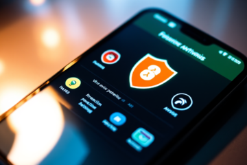 Imagem ilustrativa de um aplicativo antivírus gratuito para celular, destacando sua eficiência na proteção contra malwares.