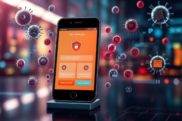 Imagem ilustrativa de um aplicativo antivírus gratuito para smartphones.