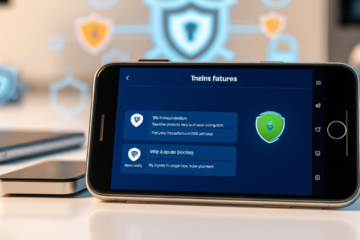 Imagem de um celular com aplicativo antivírus gratuito instalado, protegendo contra ameaças virtuais.