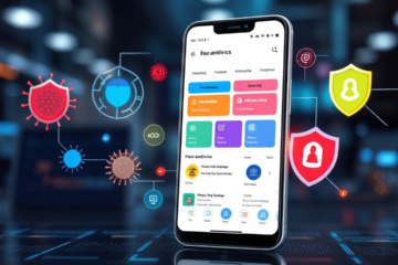 Imagem de um aplicativo antivírus gratuito para celular