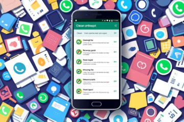 Imagem do aplicativo gratuito de otimização e limpeza para WhatsApp, mostrando sua interface e funcionalidades.