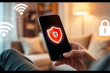 Imagem destacada de um aplicativo de antivirus para celular, mostrando proteção contra malware e segurança em dispositivos móveis.