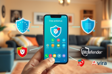 Banner sobre antivírus gratuito para celulares e smartphones