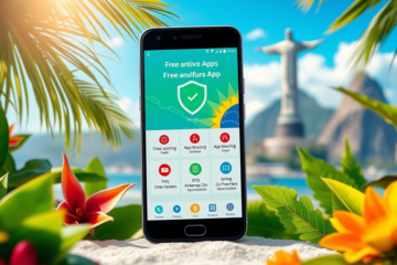 Imagen de un smartphone protegido por una aplicación antivirus gratuita.