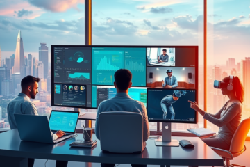 Profissionais explorando oportunidades de trabalho remoto para ganhar em dólar.