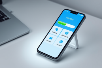 Imagen de una aplicación para limpiar la memoria del celular, mostrando la interfaz y funciones para limpiar archivos innecesarios.