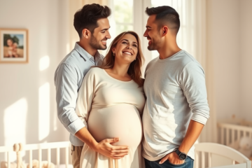 Giorgian de Arrascaeta e sua esposa celebrando a notícia da chegada do primeiro filho.