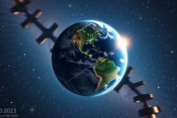 Representation of the Earth with accelerated rotation, highlighting the phenomenon of the shortest day.