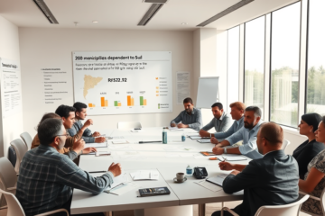 Reunião da Frente de Trabalho discutindo a queda dos preços do arroz e seus impactos no setor.