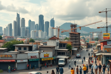 Imagem ilustrativa sobre as perdas do PIB nos municípios de 2022 a 2023, mostrando os dados e análises da economia brasileira.