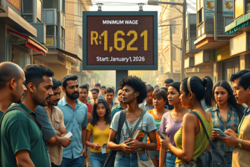 Aumento do salário mínimo no Brasil para R$ 1.621 em 2026