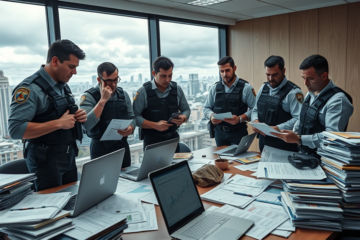 Imagem representativa da Operação Fallax e as fraudes bancárias investigadas.