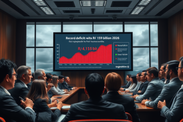 Imagem representativa do déficit recorde das estatais federais, destacando os impactos financeiros e a situação atual das empresas estatais.