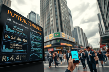 Gráfico mostrando o aumento do preço do petróleo e seus impactos na inflação e nas taxas de juros no Brasil.