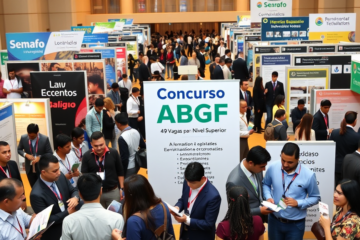 Banner do Concurso ABGF com informações sobre vagas e salários.