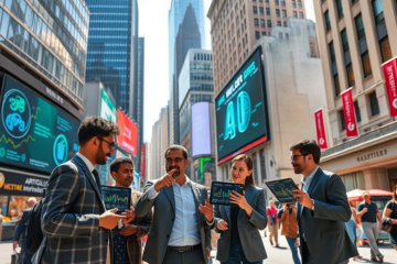 Bancos de Wall Street se beneficiando de investimentos em inteligência artificial, com futuras projeções de crescimento e captação de recursos.