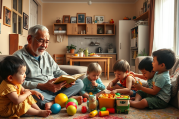 Avós que atuam como cuidadores e apoio financeiro para suas famílias, destacando a importância de seu papel no cotidiano.