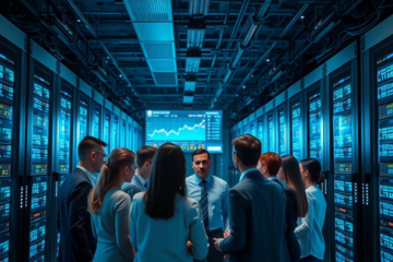Data centers de inteligência artificial impactando a economia e aumentando a produtividade.